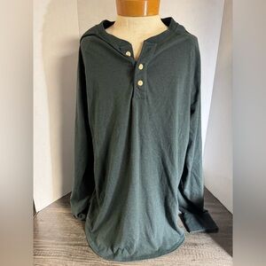 Goodfellow & Co Dark Green Long Sleeve Henley